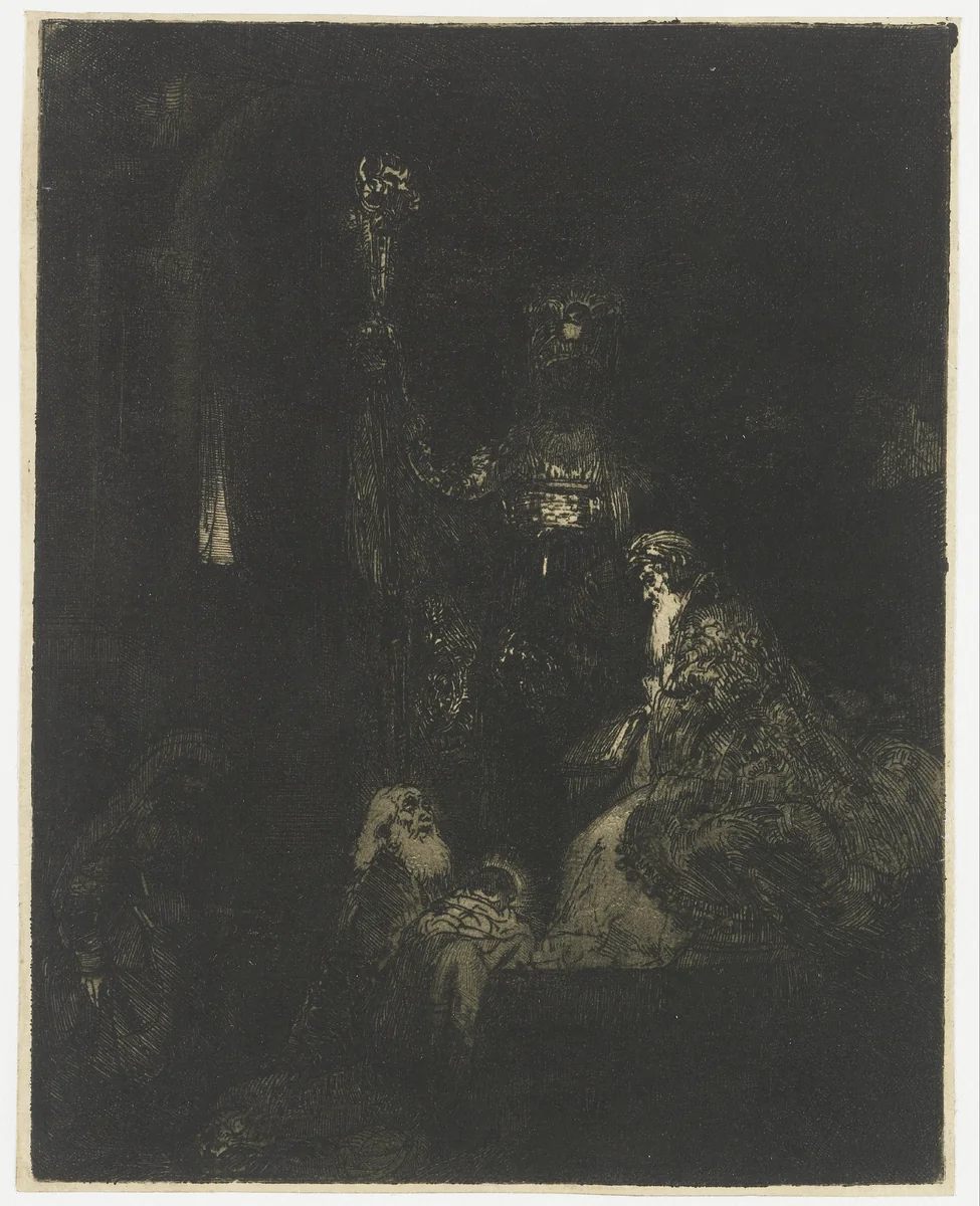 The Presentation in the Temple by Rembrandt van Rijn, print, 1654