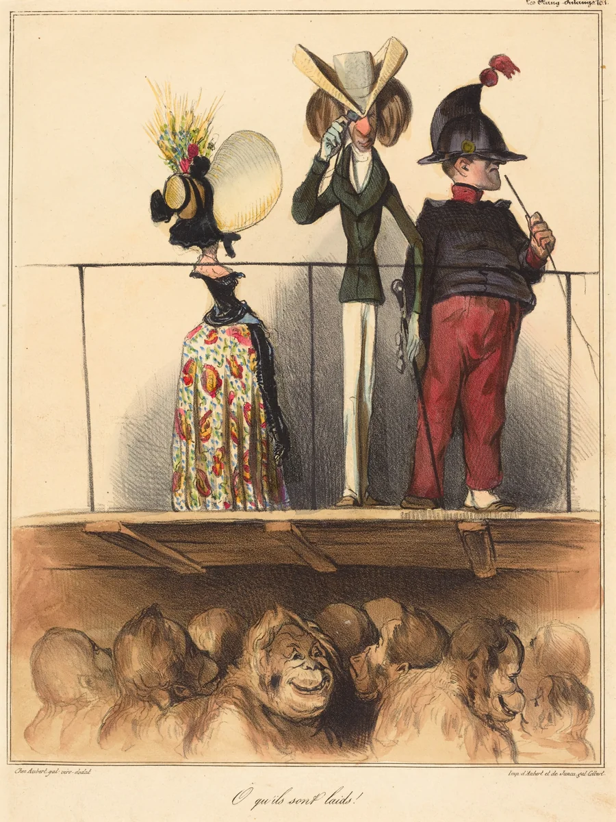 O qu'ils sont laids! by Honoré Daumier, print, 1836