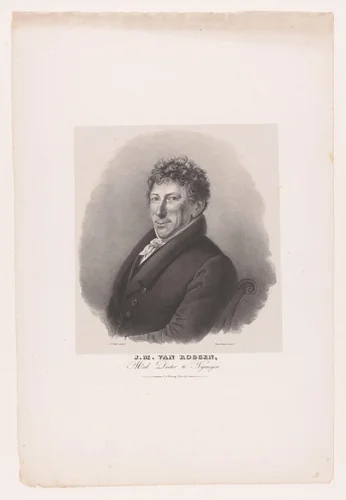 Portret van J.M. van Roggen by anonymous, print, 1827-1905