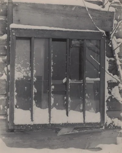 Window: Wood, Glass, Snow by Alfred Stieglitz, photograph, 1923