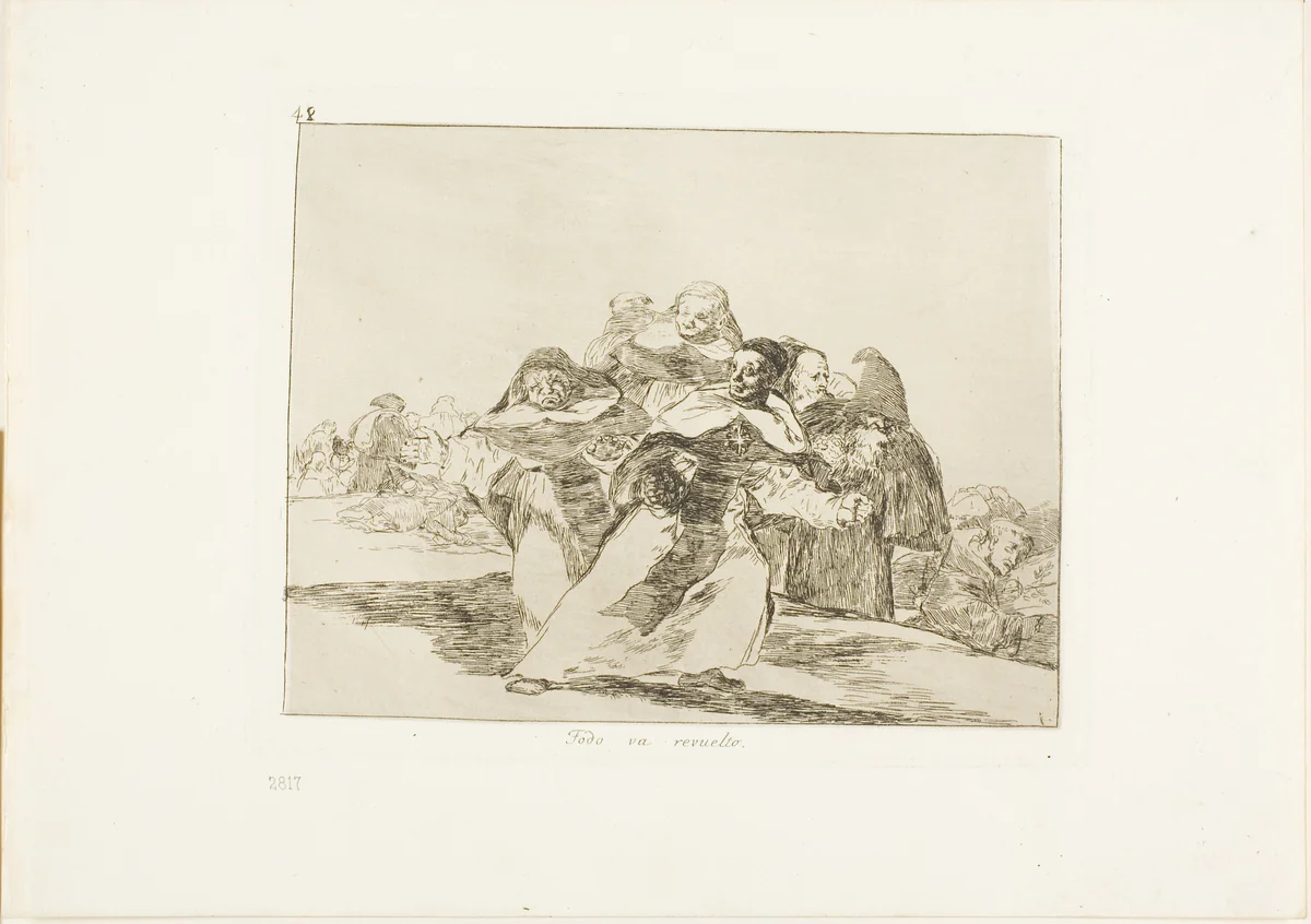 Everything is topsy-turvy, plate 42 from The Disasters of War by Francisco José de Goya, print, 1815-1820