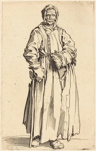 One-Eyed Woman by Jacques Callot, print, 1622
