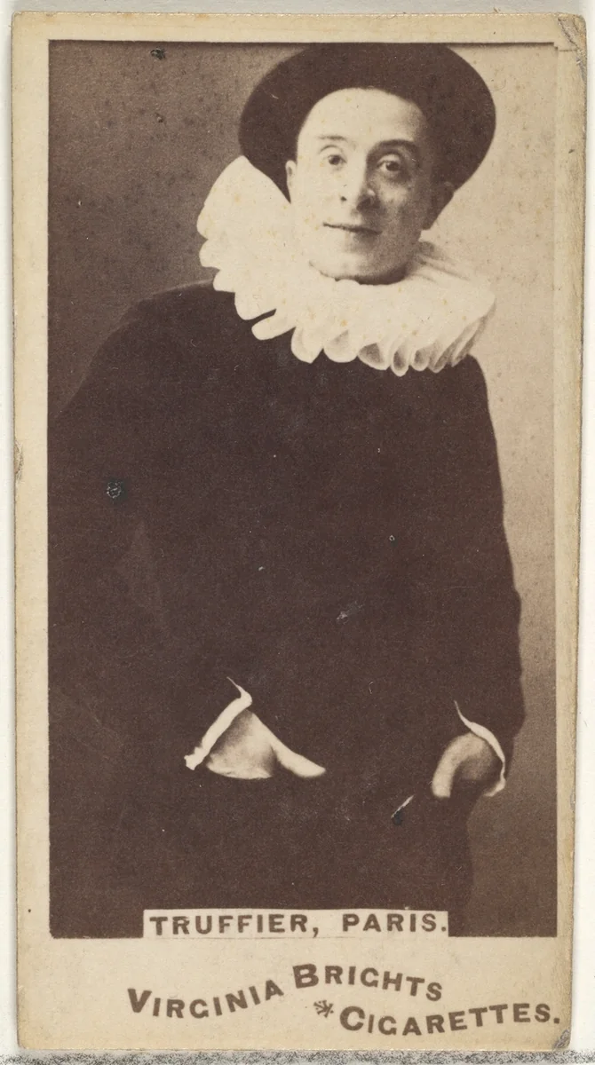 Truffier, Paris, from the Actors and Actresses series (N45, Type 1) for Virginia Brights Cigarettes by Allen & Ginter, photograph, 1885-1891