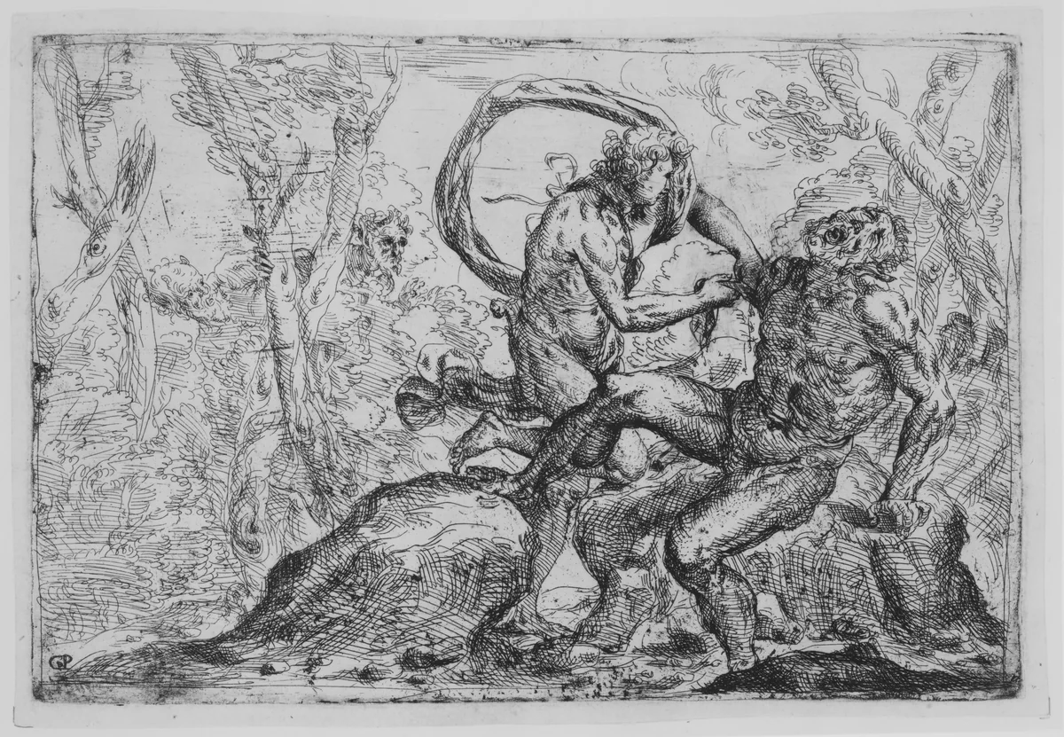 The Flaying of Marsyas by Giovanni Pietro Possenti, print, 1750-1775