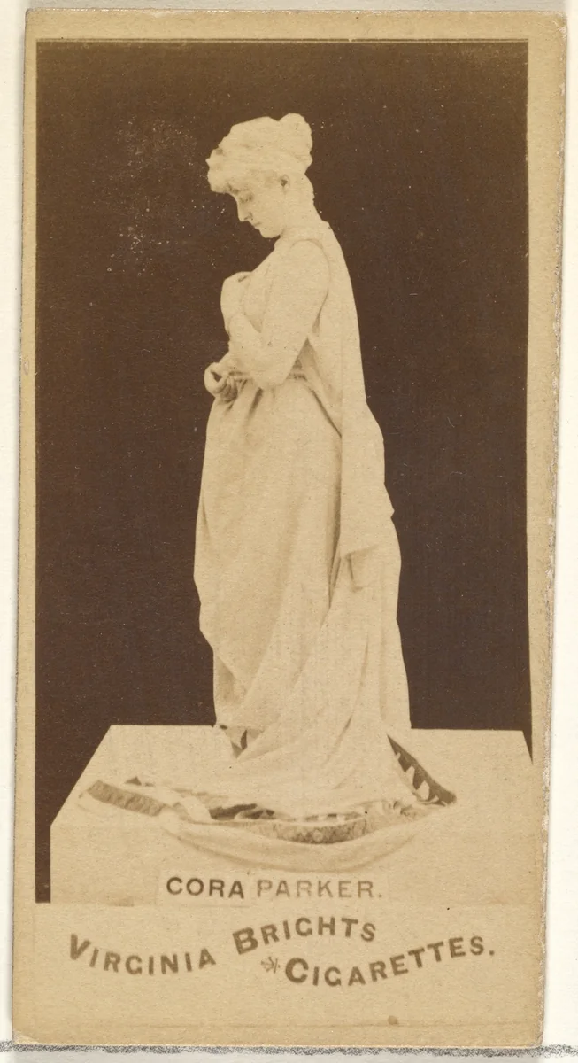 Cora Parker, from the Actors and Actresses series (N45, Type 1) for Virginia Brights Cigarettes by Allen & Ginter, photograph, 1885-1891