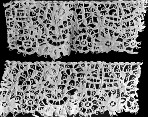 Border and Two Fragments by Ireland Carrickmacross, textile, 1850-1900