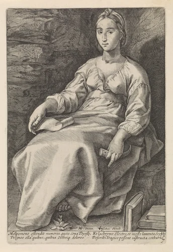 Melpomene by anonymous, print, 1601-1652