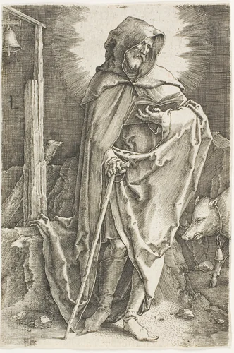 Saint Anthony by Lucas van Leyden, print, 1515-1525