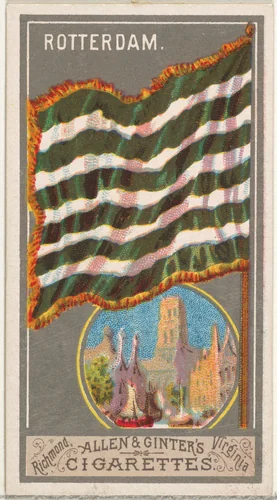 Rotterdam, from the City Flags series (N6) for Allen & Ginter Cigarettes Brands by Allen & Ginter, print, 1887