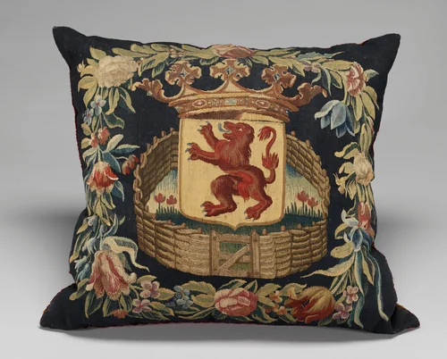 Tapestry-covered Cushion by Netherlandish, decorative art, 1675-1725