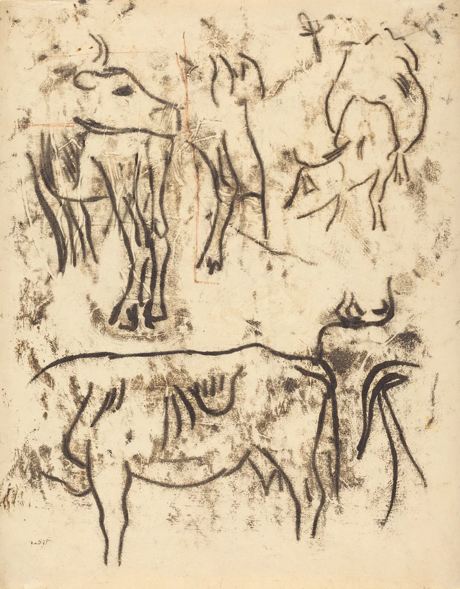 Animal Studies by Paul Gauguin, print, 1901-1902