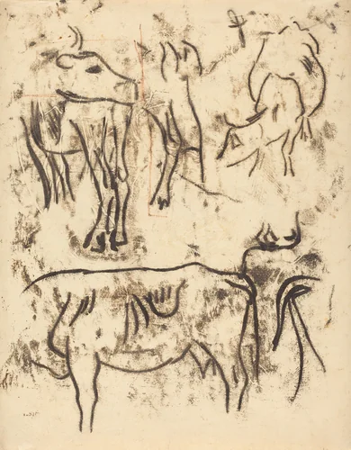 Animal Studies by Paul Gauguin, print, 1901-1902
