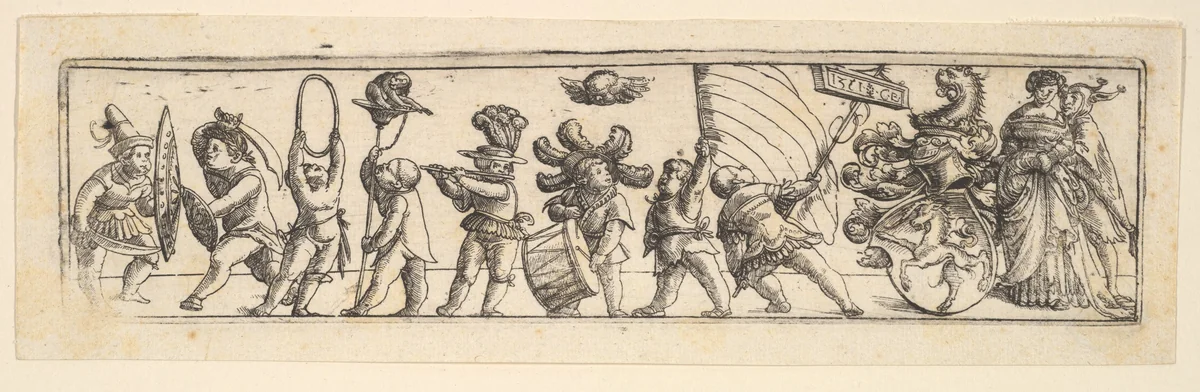 Frieze with children by Christoph Bockstorffer, print, 1531