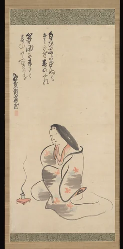 Woman Burning Incense by Yosa Buson (与謝蕪村), painting, 1716-1783