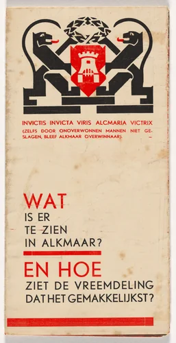 Map and tourist guide for the city of Alkmaar by Fré Cohen, design, 1931