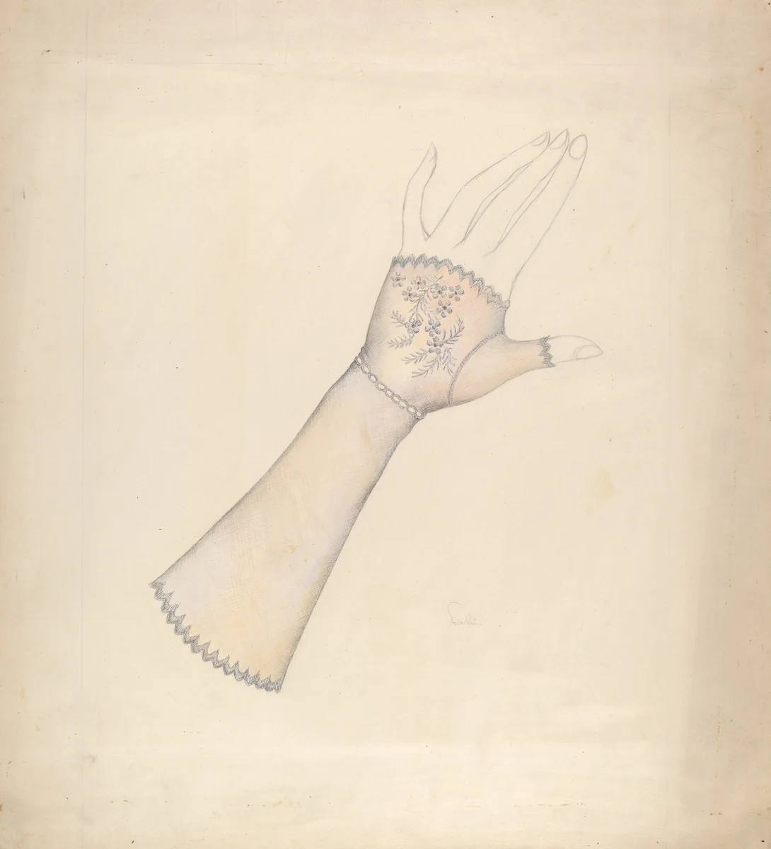 Mitt by Marie Alain, index of american design, 1938