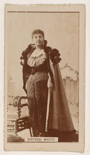 Gertrude Whitty, from the Actresses series (N245) issued by Kinney Brothers to promote Sweet Caporal Cigarettes by Kinney Brothers Tobacco Company, photograph, 1890