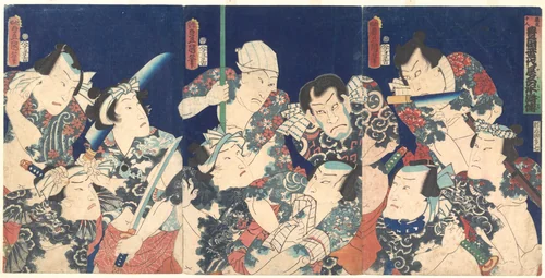 Utagawa's Lifetime Masterpiece, from the Japanese version of the Shuihu Zhuan by Utagawa Kunisada (歌川国貞), print, 1863