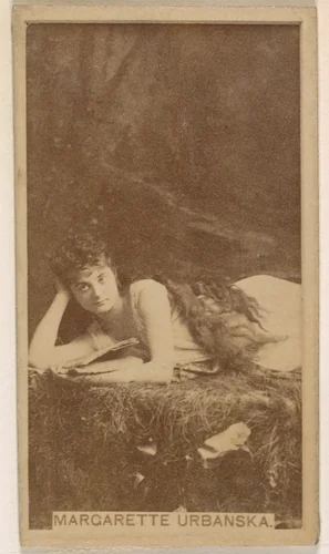 Margarette Urbanska, from the Actresses series (N245) issued by Kinney Brothers to promote Sweet Caporal Cigarettes by Kinney Brothers Tobacco Company, photograph, 1890