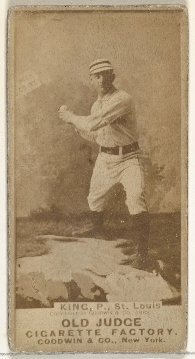 Charles Frederick "Silver" King, Pitcher, St. Louis Browns, from the Old Judge series (N172) for Old Judge Cigarettes by Goodwin & Company, photograph, 1888