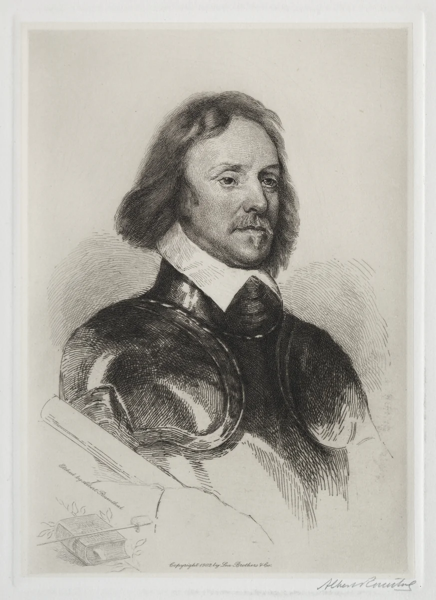 Oliver Cromwell by Albert Rosenthal, print, 1902