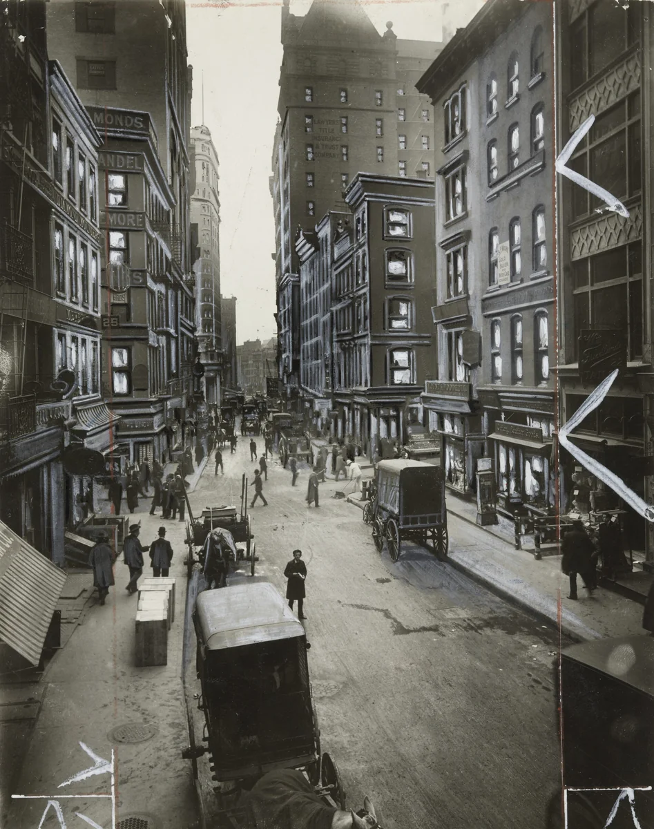 Maiden Lane, New York by Brown Brothers, photograph, 1905