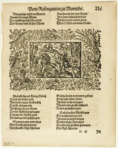 Illustration from Heldenbuch, plate 32 from Woodcuts from Books of the XVI Century by Virgil Solis
Jost Amman, print, 1590