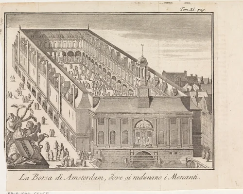 De beurs van Hendrik de Keyser in Amsterdam by Giuseppe Filosi, print, 1742