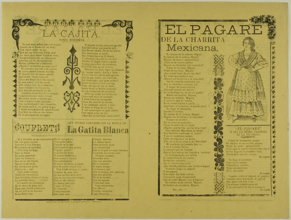 El pagare de la charrita mexicana (The Promissory Note of La Charrita Mexicana) by José Guadalupe Posada, print, 1871-1913