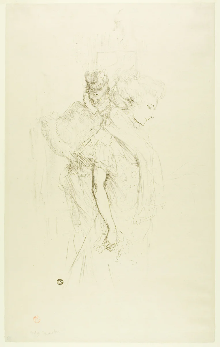 Blanche and Noire by Henri de Toulouse-Lautrec, print, 1896