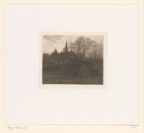 Gezicht op Bussum by Jan Veth, print, 1889