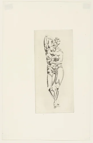 Female Nude, Standing from The Drypoints of Elie Nadelman by Elie Nadelman, print, 1951