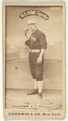 Sullivan, Left Field, Chicago, from the Old Judge series (N172) for Old Judge Cigarettes by Goodwin & Company, photograph, 1887