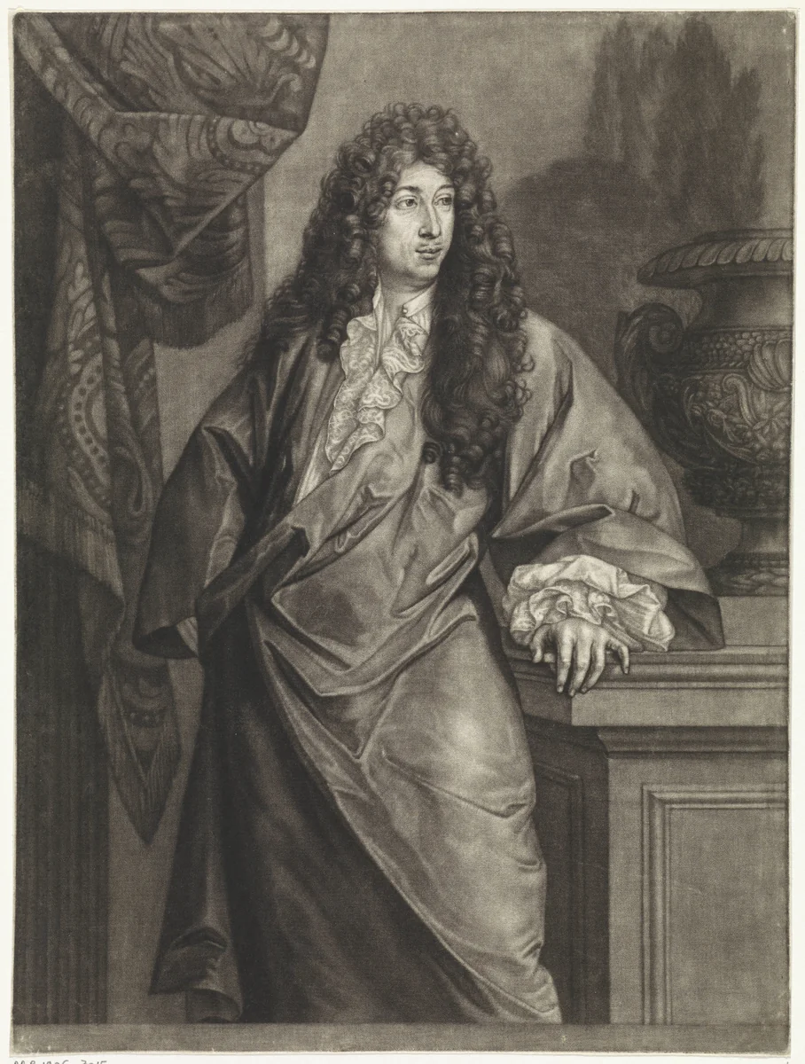 Portret van Nicolas Barbo, heer van Grand-Villars by Jan van der Bruggen, print, 1682