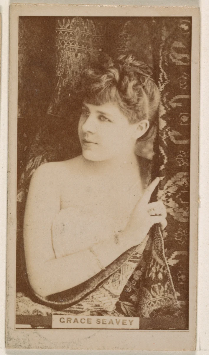 Grace Seavey, from the Actresses series (N245) issued by Kinney Brothers to promote Sweet Caporal Cigarettes by Kinney Brothers Tobacco Company, photograph, 1890