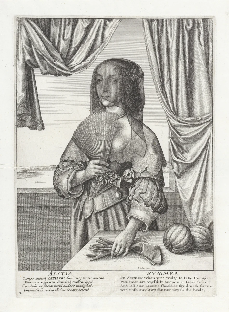 Zomer by Wenceslaus Hollar, print, 1641