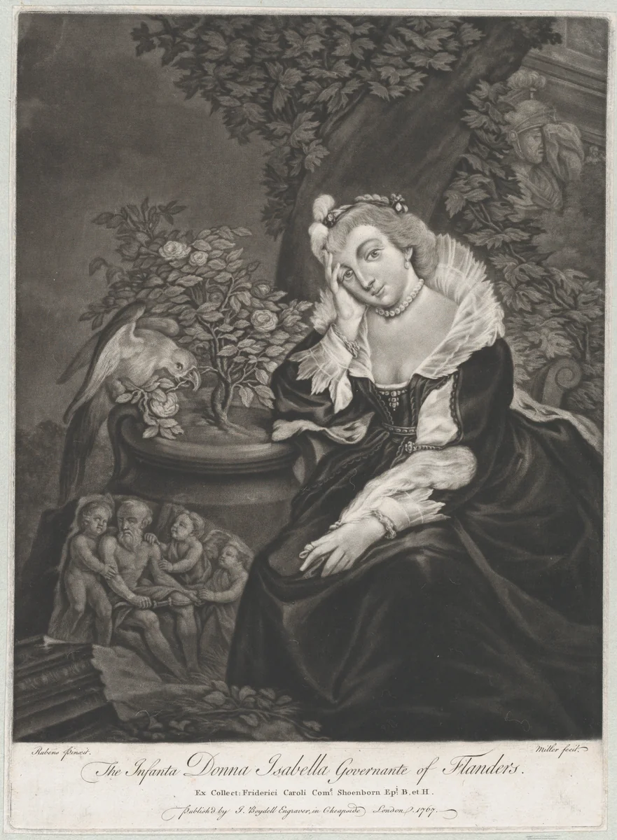 The Infanta Donna Isabella, Governante of Flanders by Johann Sebastian Müller, print, 1767