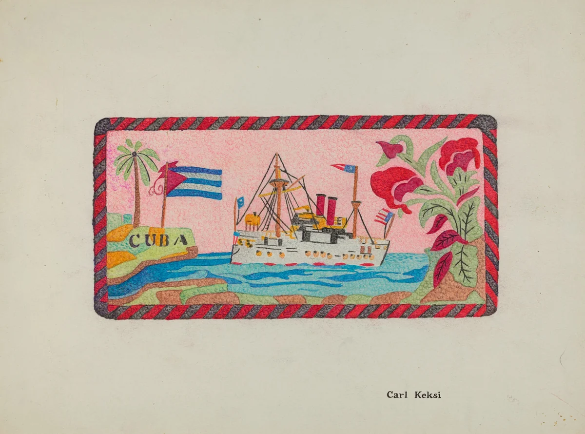 Hooked Rug by Carl Keksi, index of american design, 1936
