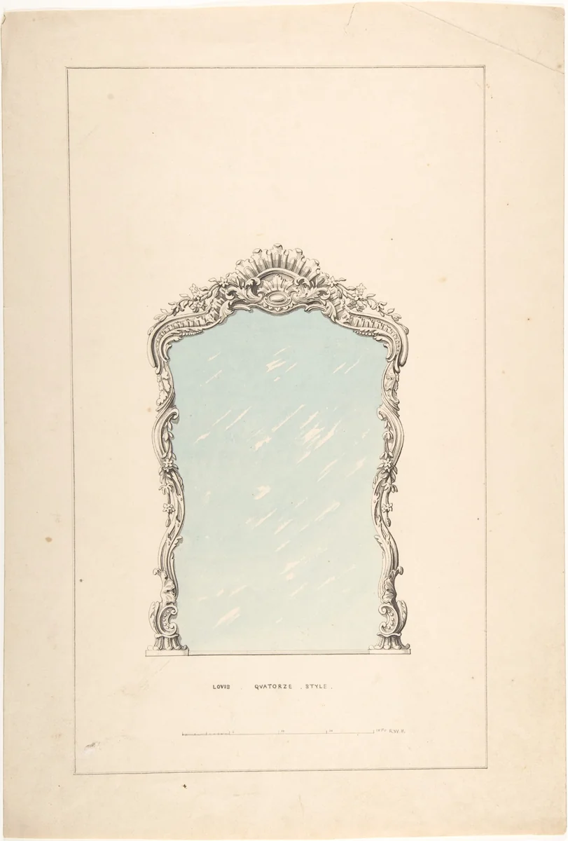 Pier Glass by Robert William Hume, drawing, 1850-1904