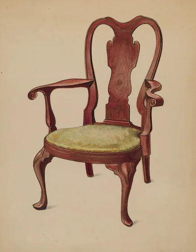Armchair by Charles Squires, index of american design, 1936
