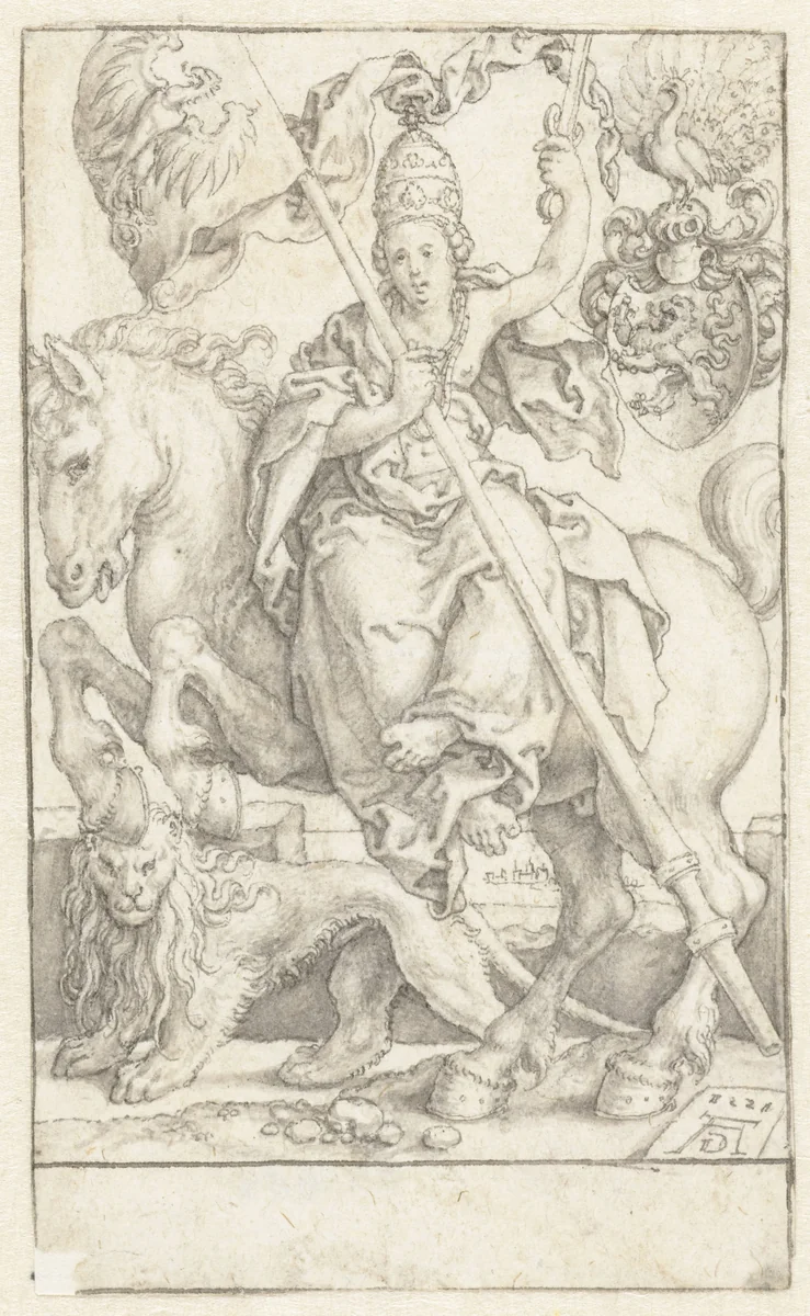 Trots by Heinrich Aldegrever, drawing, 1551