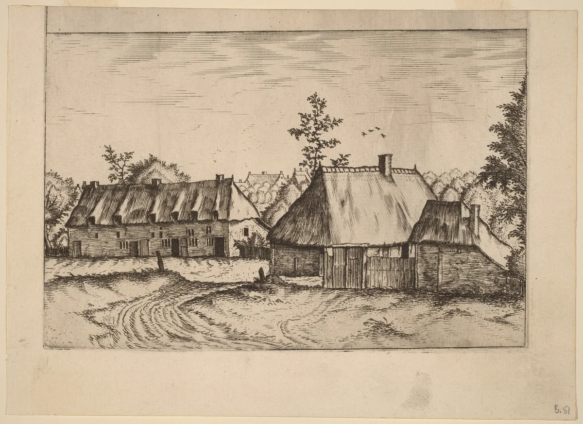 Farm and Row of Houses by Lucas van Doetechum
Johannes van Doetechum the Elder
Master of the Small Landscapes, print, 1559-1561