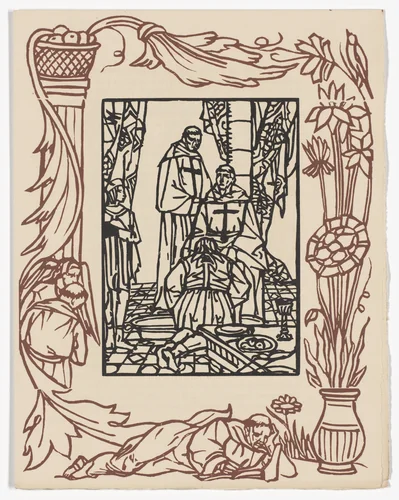 Plate (page 209) from Les Petites Fleurs de St. François (The Little Flowers of St. Francis) by Émile Bernard, illustrated book, 1928