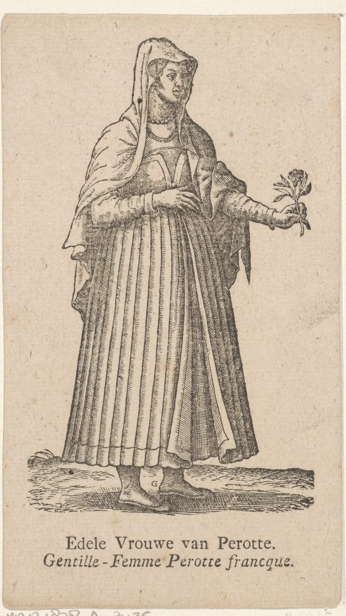 Vrouw uit Perotte by Antoni van Leest, print, 1576