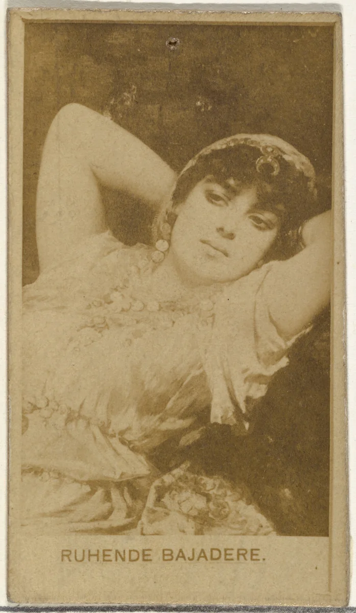Ruhende Bajadere, from the Actors and Actresses series (N145-8) issued by Duke Sons & Co. to promote Duke Cigarettes by W. Duke, Sons & Co., photograph, 1890-1895