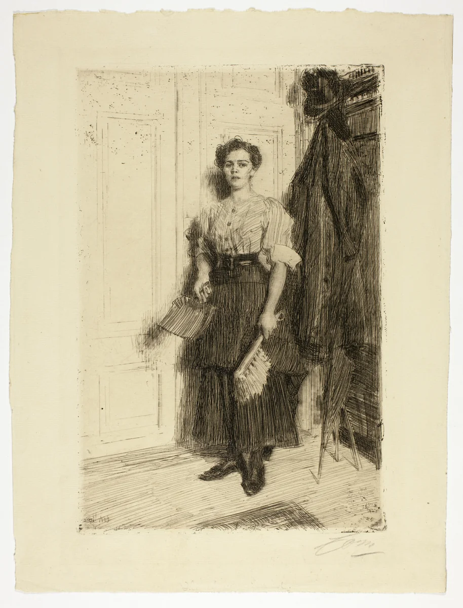 The New Maid by Anders Zorn, print, 1909