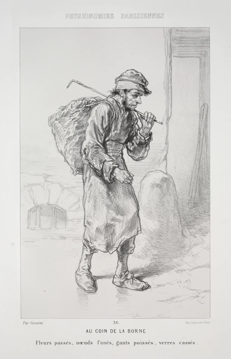 Au Coin de la Borne by Paul Gavarni, print, 1852-1862
