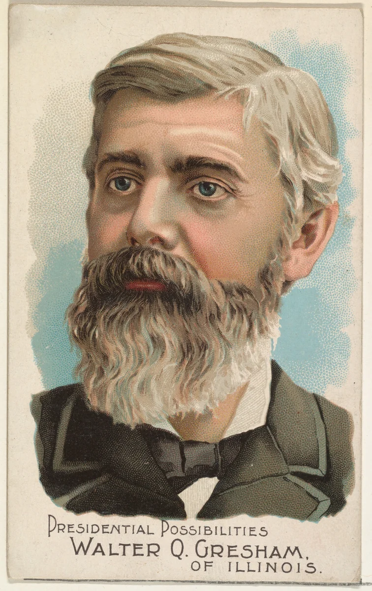 Walter Q. Gresham of Illinois, from the Presidential Possibilities series (N124) issued by Duke Sons & Co. to promote Honest Long Cut Tobacco by W. Duke, Sons & Co., print, 1888
