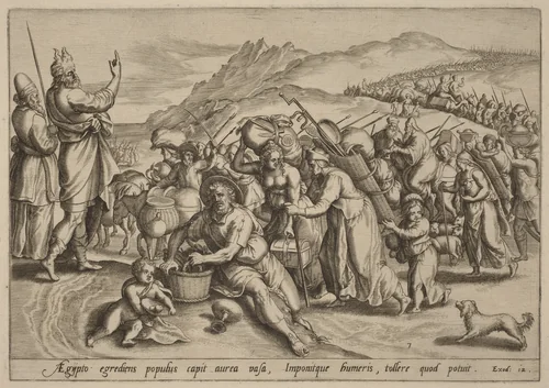 The Exodus from Egypt by Jan Sadeler
Maarten van Cleef
Gerard de Jode, print, 1550-1600