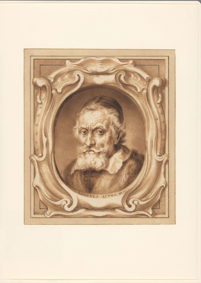 Portret van Janus Lutma de Oude op 84-jarige leeftijd by Abraham Lutma, drawing, 1669